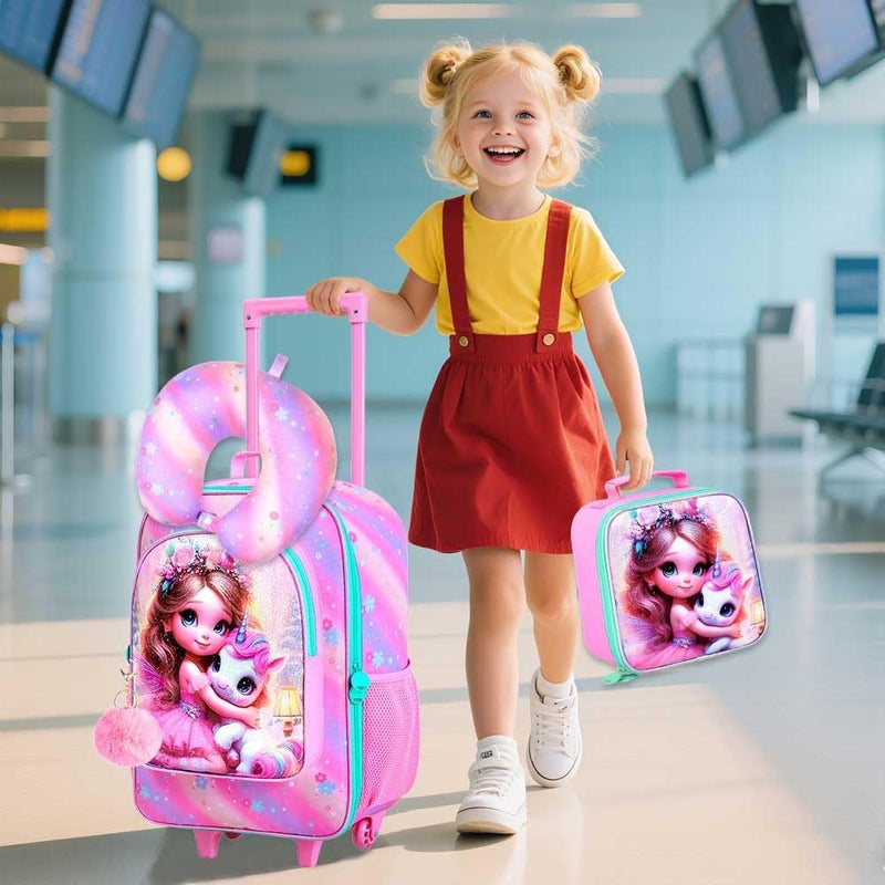 GXTVO Kids Suitcase with Wheels for Girls and Boys, Rolling Carry on Luggage for Toddler Children - Image 3